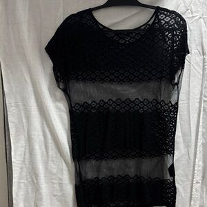 Forever 21 Black Lace Sheer Top